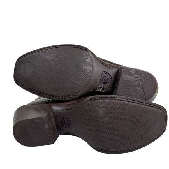 Ariat Women’s Heritage Western Cowboy Boots Brown Leather Embroidered SIZE:9B - Picture 10 of 14